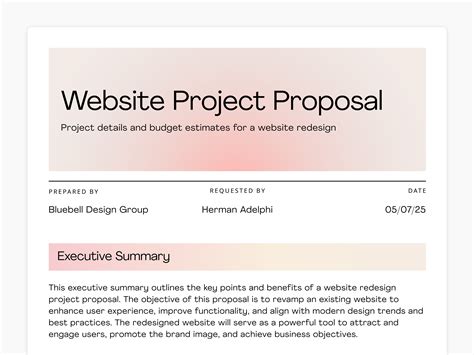 Proposal Writing Template