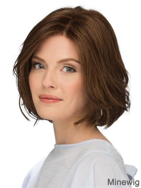 Pros of 10" Chin Length Natural Brown Wavy Bob Wigs