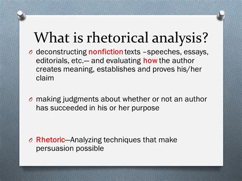 Pros of Rhetorical Analysis: