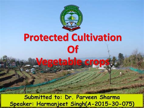 Protected Cultivation of Vegetable Crops PDF