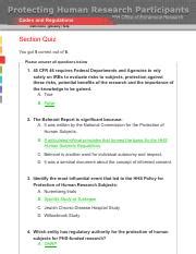 Protecting Human Research Participants Nih Quiz Answers Doc