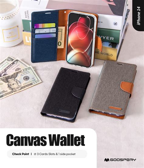 Protection GOOSPERY Canvas Material Wallet Reader