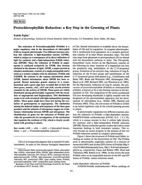 Protochlorophyllide Reduction and Greening Epub