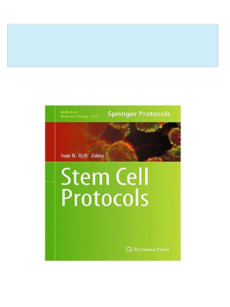 Protocols for Adult Stem Cells 1st Edition PDF