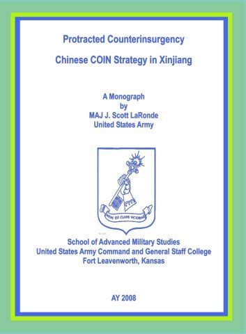 Protracted Counterinsurgency - Chinese COIN Strategy in Xinjiang PDF