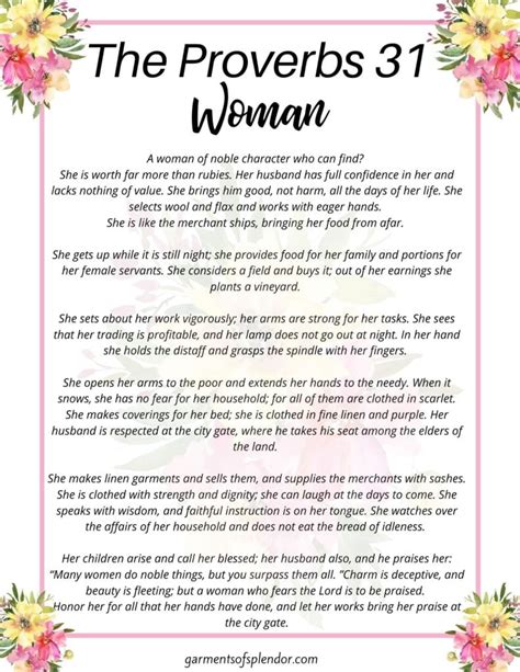 Proverbs 31 Woman Printable