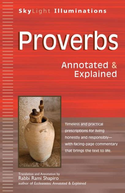 Proverbs Annotated and Explained Reader
