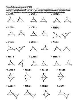 Proving Triangles Congruent And Cpctc Answer Key Doc