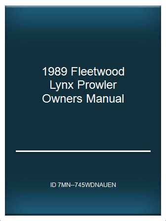Prowler lynx owners manual Ebook Reader
