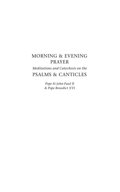 Psalms and Canticles Meditations and Catechesis on the Psalms and Canticles of Morning Prayer Kindle Editon