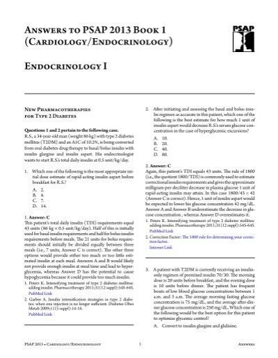 Psap 2013 1 Cardiology Answers Reader