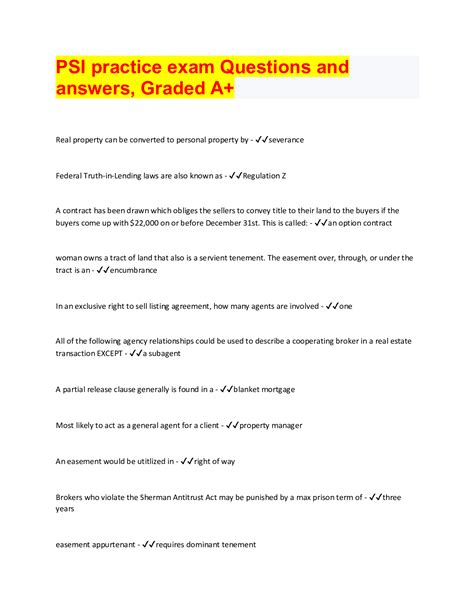 Psi Exam 2013 Answer Key Kindle Editon