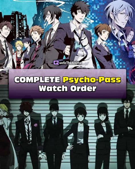 Psycho-Pass: The Complete Watching Guide in Chronological Order