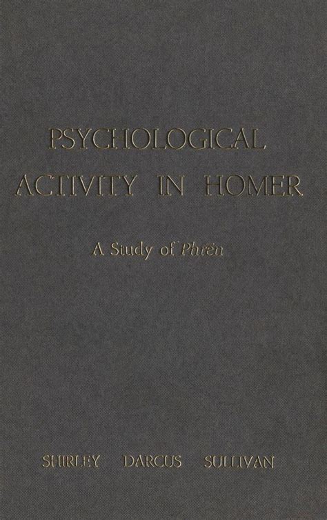 Psychological Activity in Homer PDF