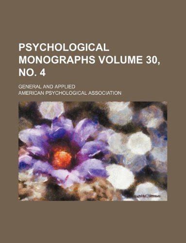 Psychological Monographs General and Applied Doc