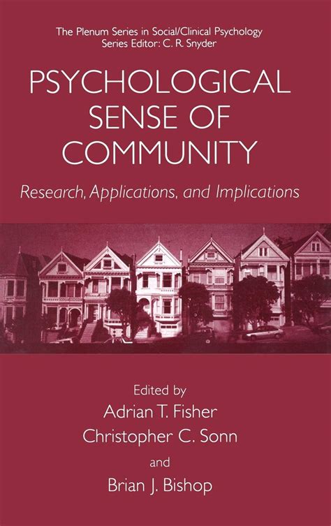 Psychological Sense of Community Research, Applications, and Implications 1st Edition Kindle Editon