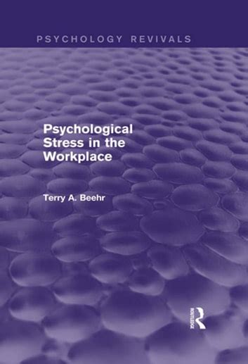 Psychological Stress in the Workplace Psychology Revivals Epub