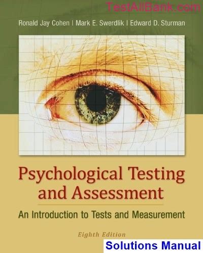 Psychological Testing and Assessment An Introduction to Tests and Measurement 8th edition Reader