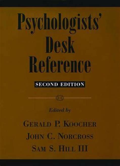 Psychologists Desk Reference PDF