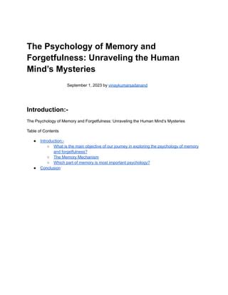 Psychology: Unraveling the Mysteries of the Human Mind