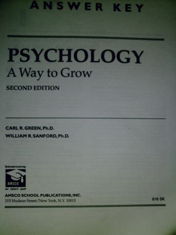 Psychology A Way To Grow Answer Key Doc