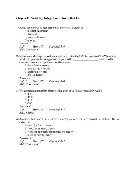 Psychology Chapter 13 Answers Reader