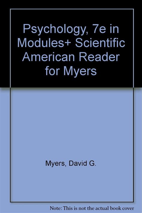 Psychology Cloth eBook PsychSim 50 Scientific American Reader for Myers and Online Study Center Epub