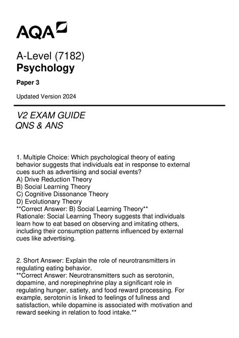 Psychology Exam June 2013 Answers Ocr Doc