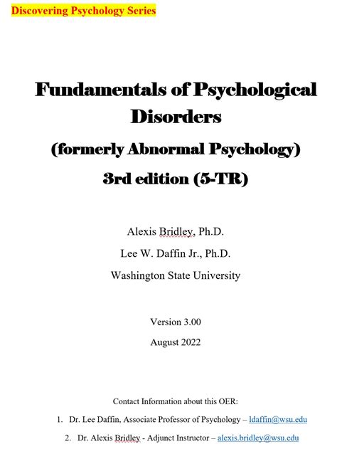Psychology Videodisc and Instruction Guide PDF