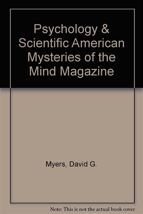 Psychology and Scientific American Mysteries of the Mind Magazine Reader