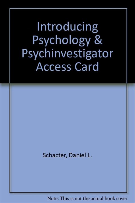 Psychology in Everyday Life and Psychinvestigator Access Card Epub