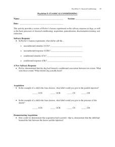 Psychsim 5 Classical Conditioning Worksheet Answers Doc