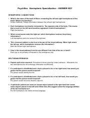 Psychsim 5 Hemispheric Specialization Answer Key Reader