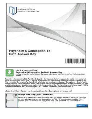 Psychsim5 Answer Key PDF