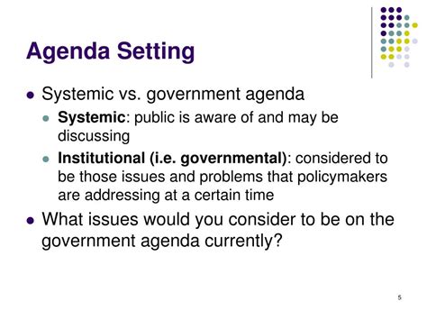 Public Agenda: Definition and Role in US Governance
