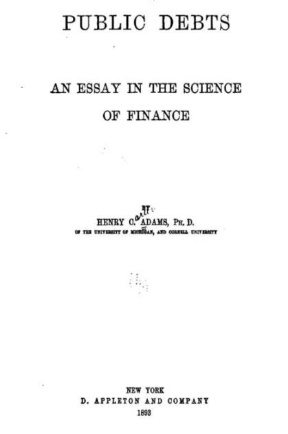 Public Debts An Essay in the Science of Finance Doc