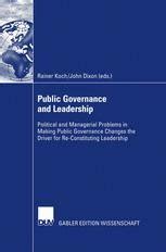 Public Governance and Leadership Political and Managerial Problems in Making Public Governance Chang PDF