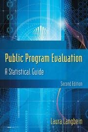 Public Program Evaluation A Statistical Guide 2nd Edition Kindle Editon