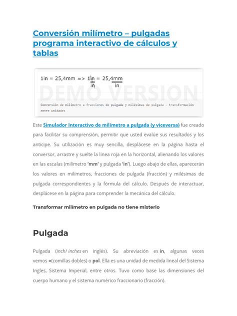 Pulgada a Milímetro: A Comprehensive Conversion Guide