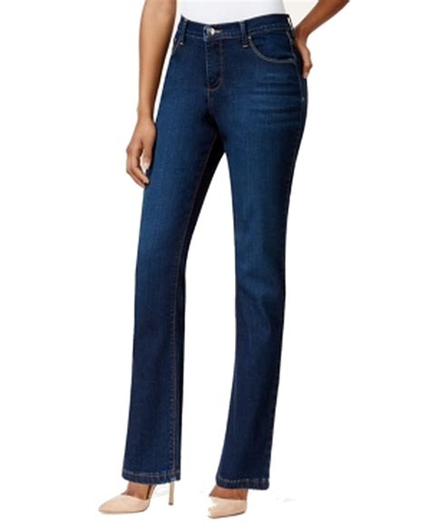 Pull-On Straight Leg High Rise Cotton Light Blue Women's Pants