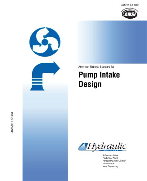 Pump Intake Design - ANSI/HI 9.8: 1998 - pumps PDF Doc