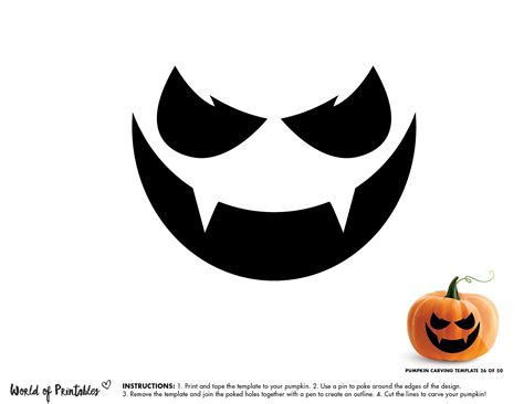 Pumpkin Carving Templates Vampire