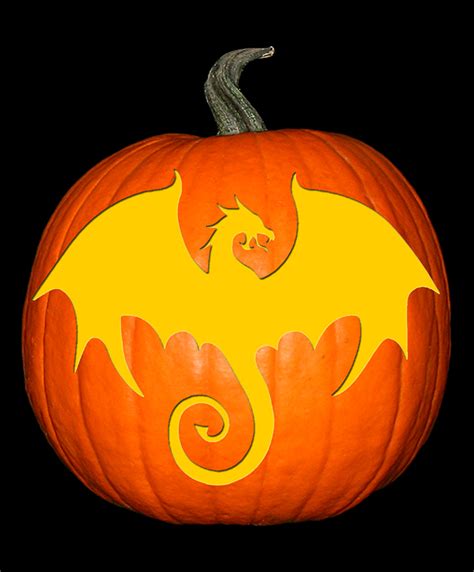 Pumpkin Template Dragon