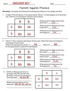 Punnett Square Practice Problems Answers Kindle Editon