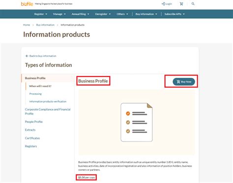 Purchase ACRA Business Profile