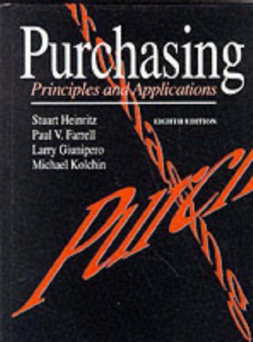 Purchasing Principles and Applications 8th Edition Kindle Editon