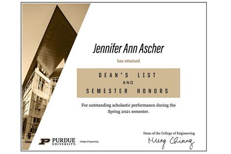 Purdue Engineering Dean's List: A Path to Academic Excellence