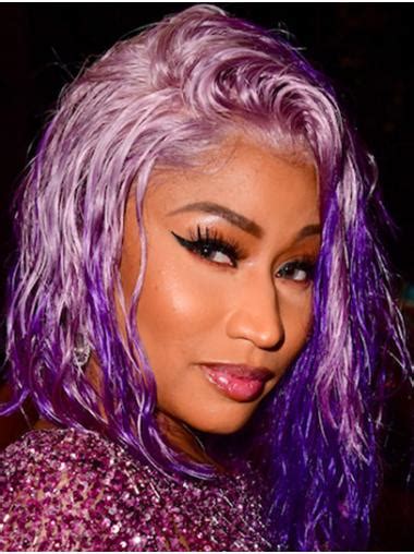 Purple 12" Wavy Bobs Chin Length Nicki Minaj Wigs VS