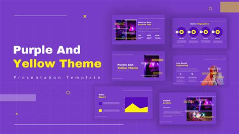 Purple And Yellow Powerpoint Template