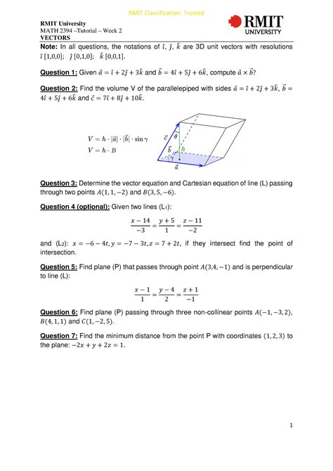 Pv1 3 Resolution Of Vectors Rmit University PDF